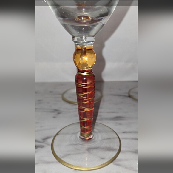 Pier 1 Orbit Spice Water / Wine Goblets - Picture 2 of 4